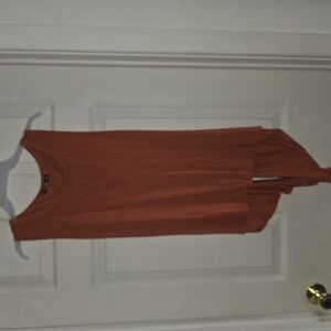 Rust Orange Sleeveless Top